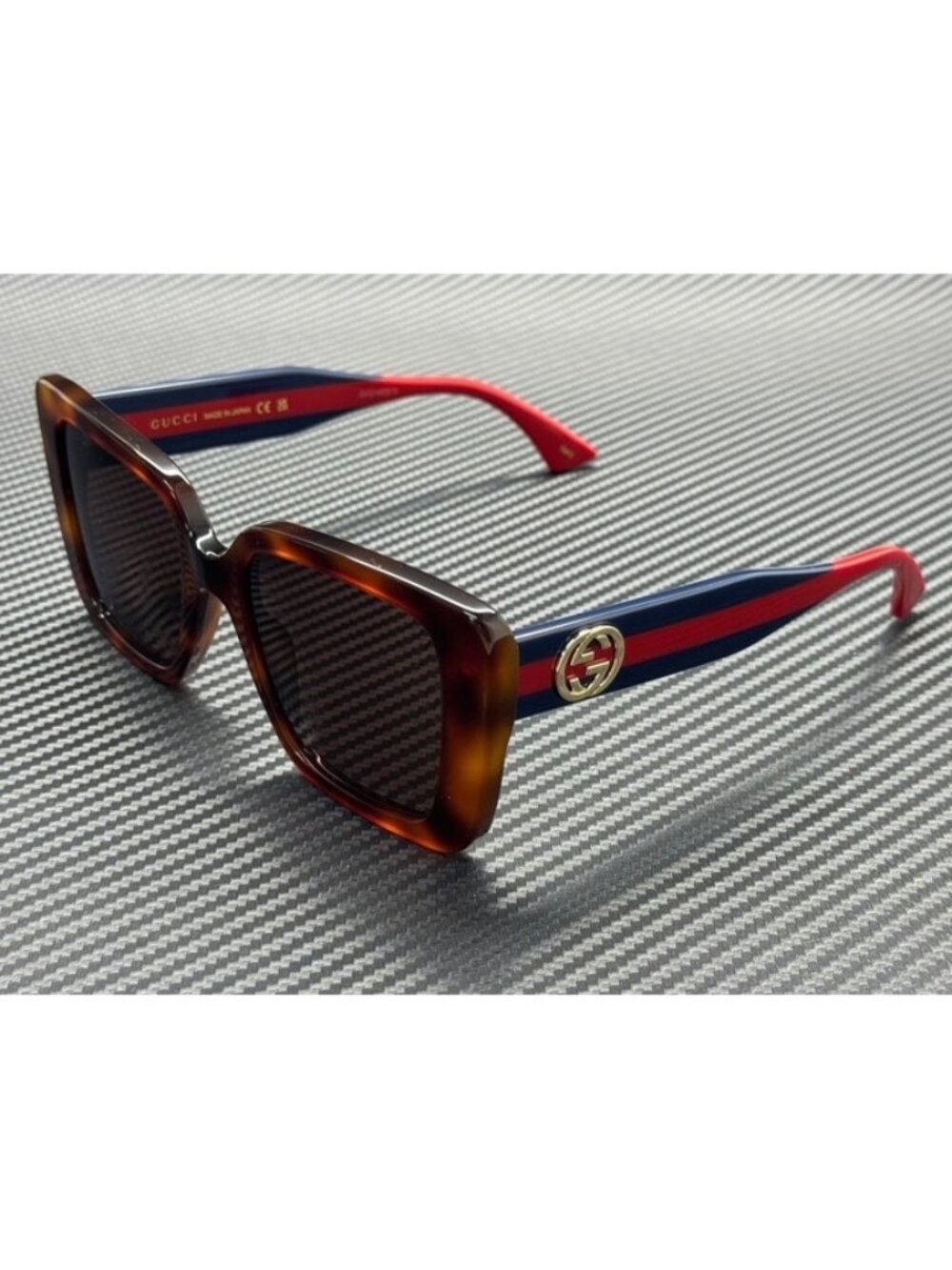 New Gucci Women Havana Brown Sunglasses 53-20-145